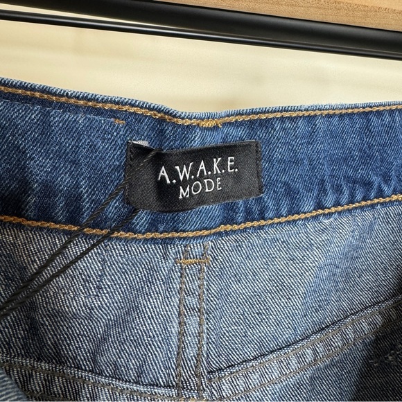 NWT A.W.A.K.E. Mode Recycled Rounded Jeans Barrel Leg size 36 FR NEW - Picture 12 of 16